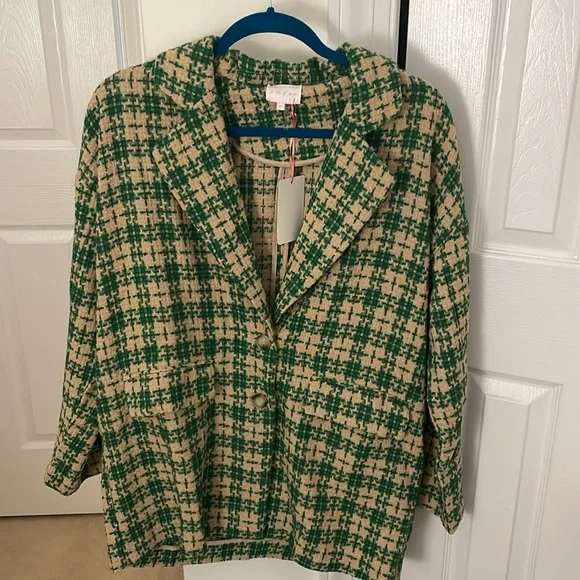 Entro Green and White Plaid Blazer - Picture 6 of 9